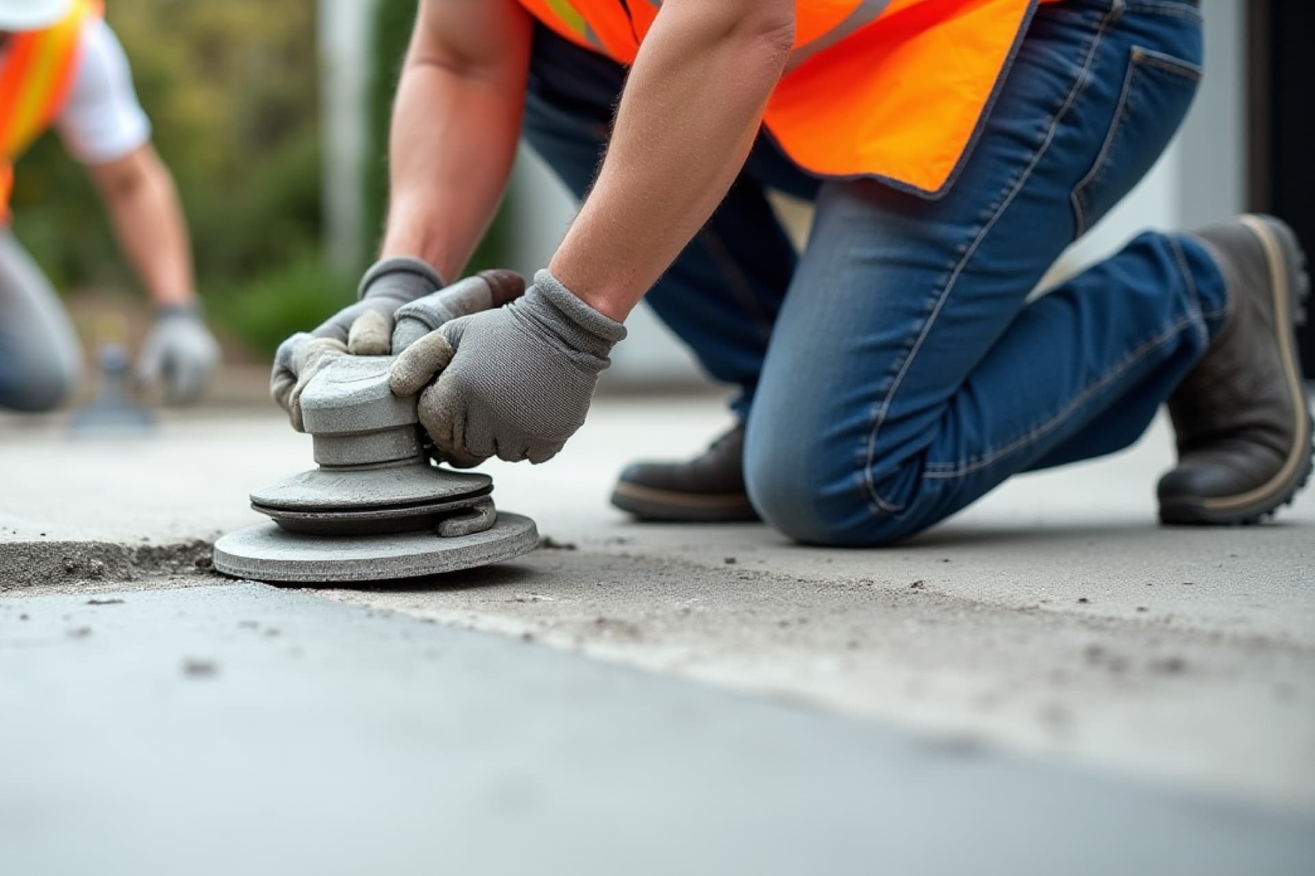 Concrete driveway repair and restoration