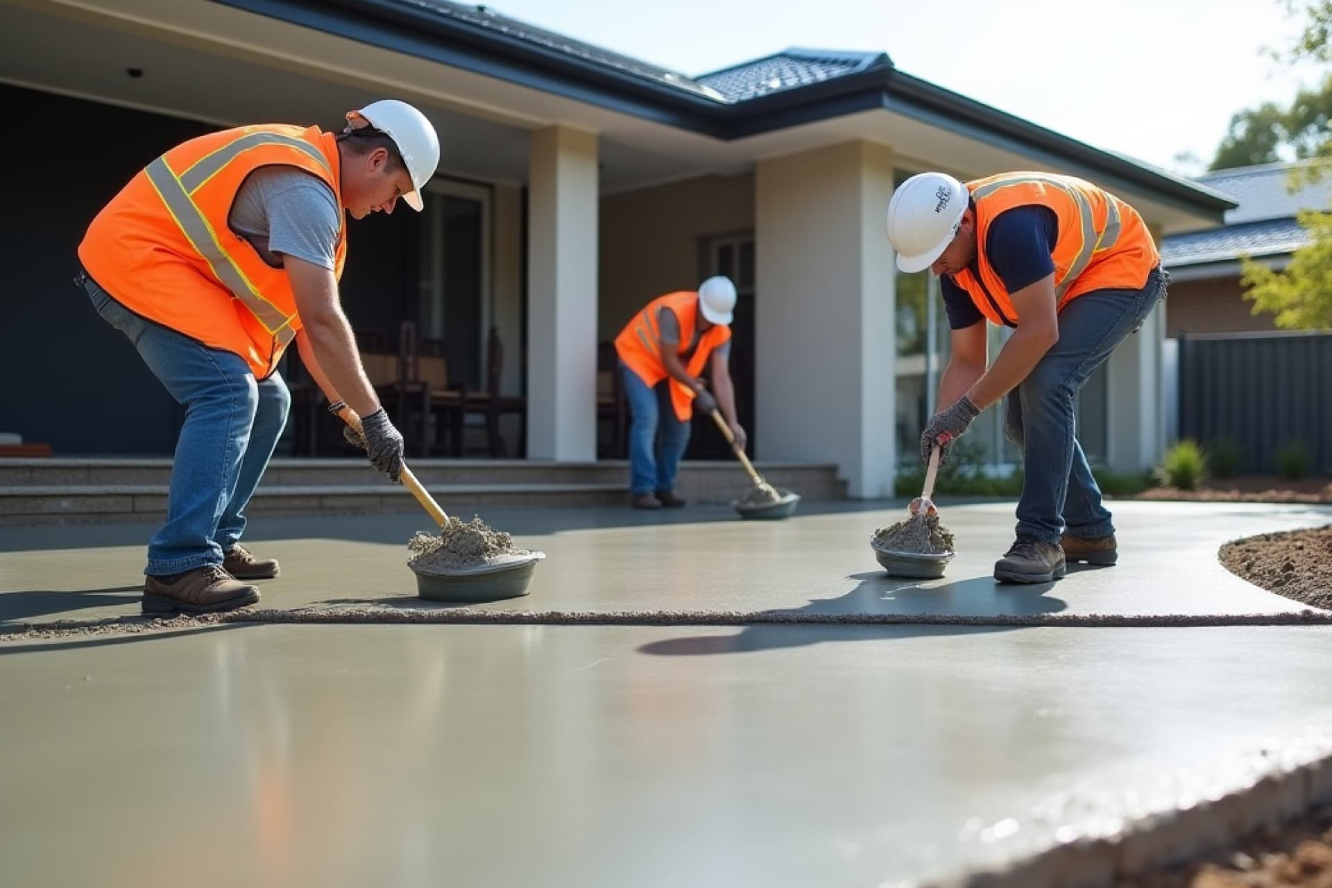 Durable concrete driveway construction
